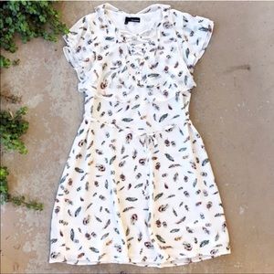 The Kooples White Feather Flutter Lace- silk